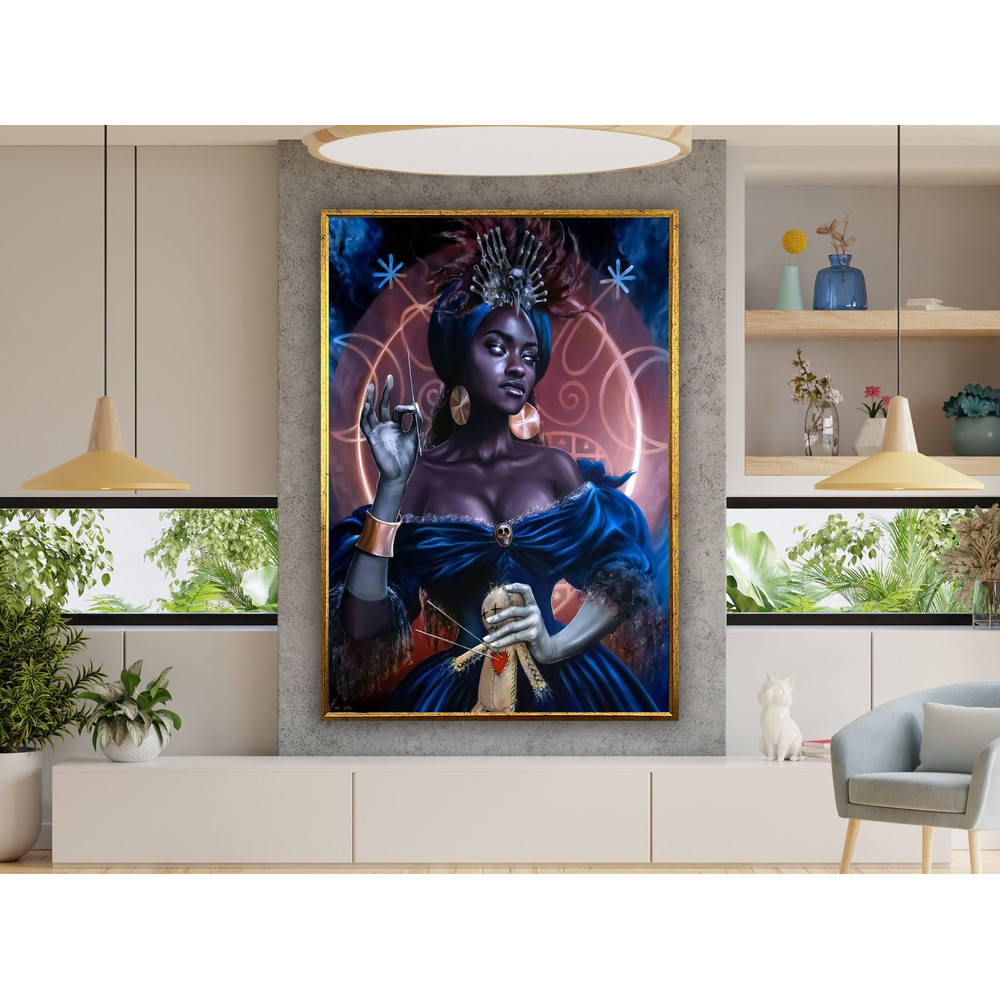 ethnic woman canvas art, ethnic canvas print, woman canvas painting, ethnic poster, wall art canvas design, framed ready to hang.jpg