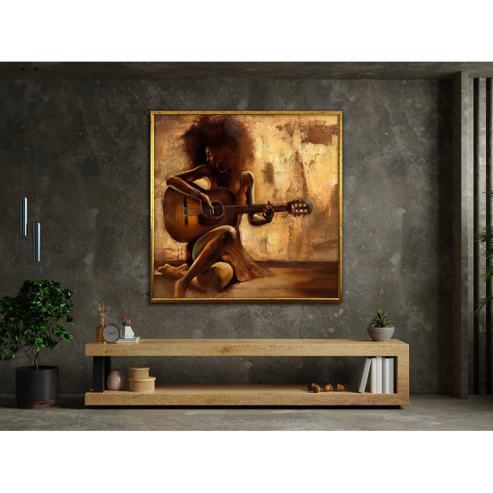 african woman canvas painting, fashion canvas print, ethnic woman art, freedom wall art canvas design, framed canvas ready to hang.jpg