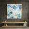 blue flowers canvas art,flower canvas painting, flower poster, floral art work, wall art canvas design, framed canvas ready to hang.jpg