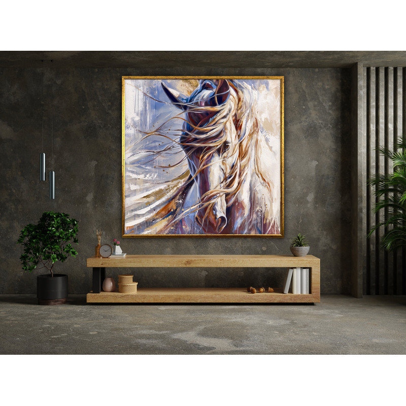 horse wall art, horse canvas art, animal wall art, canvas wall art, horse poster, wall art canvas design, framed canvas ready to hang.jpg