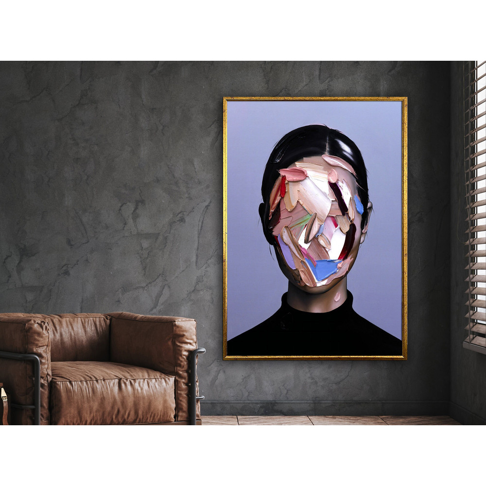 abstract face painting print, abstract poster, modern poster, modern face canvas art, wall art canvas design, framed canvas ready to hang.jpg