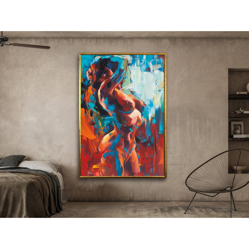 abstract woman painting large wall art painting nude painting female abstract art on canvas,wall art canvas designframed ready to hang-2.jpg