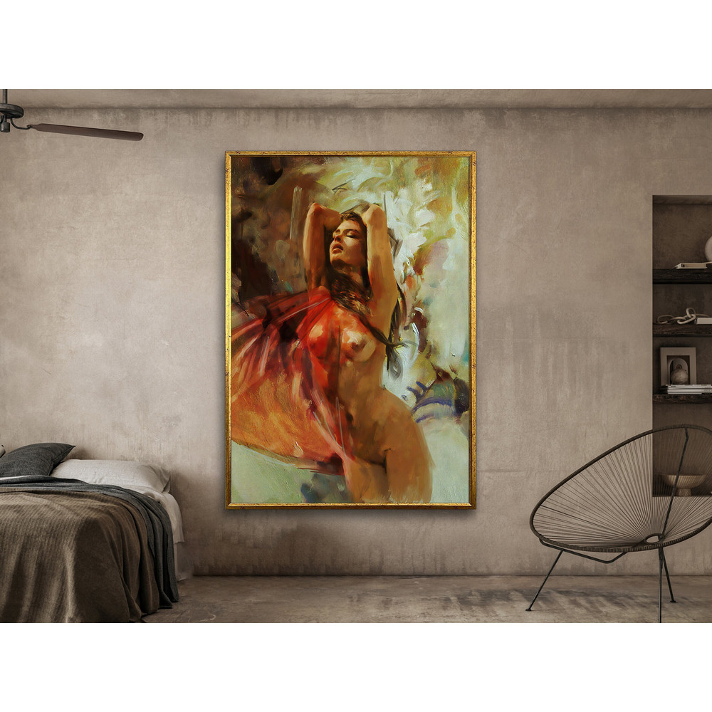abstract woman painting large wall art painting nude painting female abstract art on canvas,wall art canvas designframed ready to hang-3.jpg