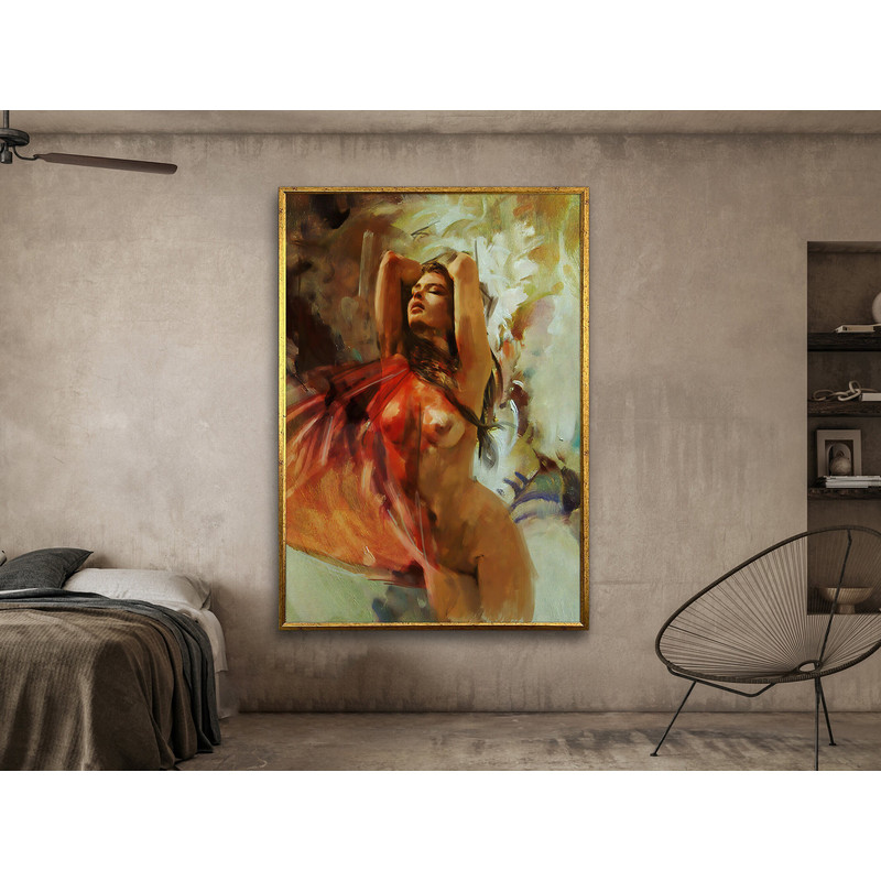 abstract woman painting large wall art painting nude painting female abstract art on canvas,wall art canvas designframed ready to hang-3.jpg