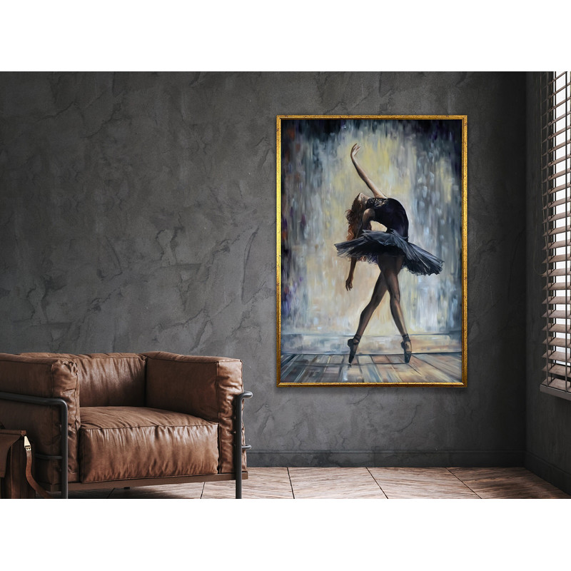 ballerina canvas print , dance painting, dancer canvas art, abstract decor, large art canvas, wall art canvas design, framed ready to hang.jpg