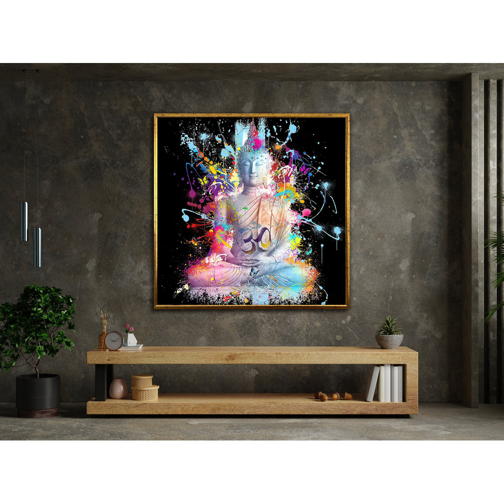 buddha art gift print oversized wall art spiritual design stretched mounted oversized, wall art canvas design, framed canvas ready to hang.jpg