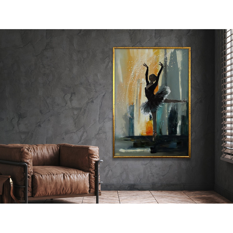 ballerina canvas print , dance painting, dancer canvas art, abstract decor, large art canvas, wall art canvas design, framed ready to hang-1.jpg