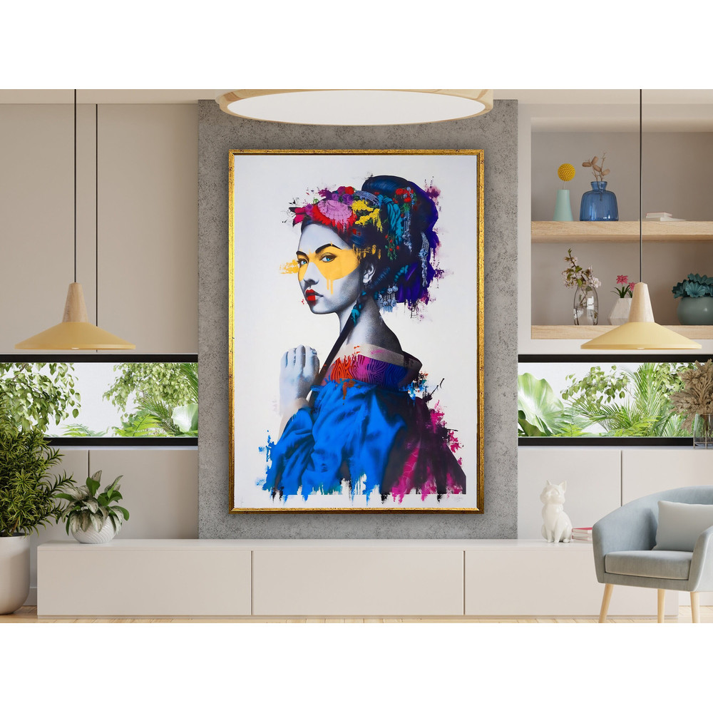 geisha canvas prints, geisha art, geisha wall art, geisha painting, geisha wall decor, wall art canvas design, framed canvas ready to hang-1.jpg
