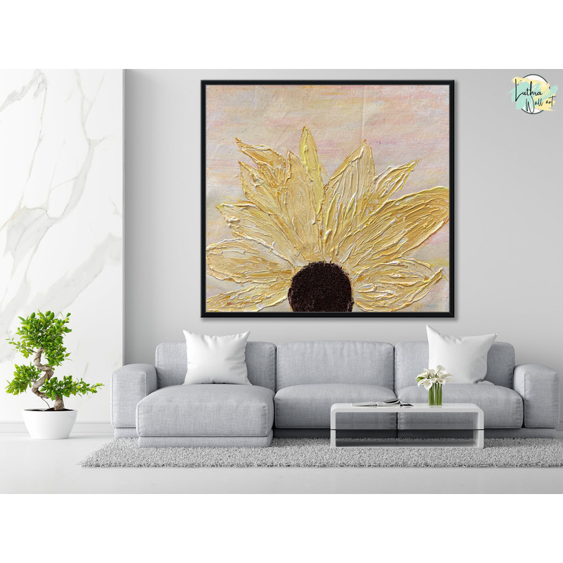 Large Flower Painting Abstract Texture Acrylic Painting Living Room Wall Art Decor Original Handmade Textured Artwork For Home.jpg