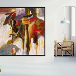 extra large wall art abstract stroke art painting at home gym decor, oversized brush wall art painting on canvas kitchen