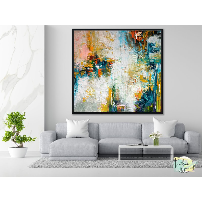 Large Oil Painting Original Wall Art For Bedroom Wall Decor Modern Art Canvas Painting, Original Acrylic Art Dining Room Wall Decor.jpg