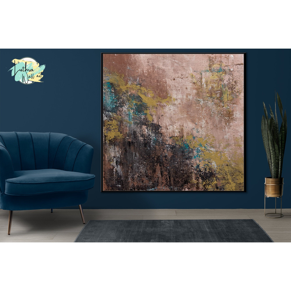 Big Outdoor Wall Decor Beige Wall Art Palette Knife Abstract Painting On Canvas, Large Outdoor Wall Art Canvas Original Oil Painting.jpg