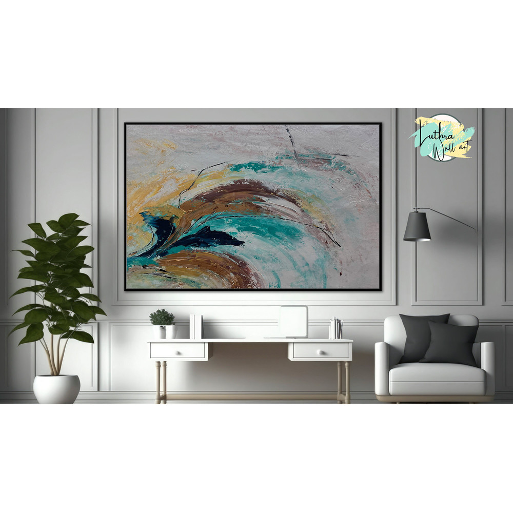 Waterfall Oil Painting Original Artwork For Home Decoration Canvas Wall Art Abstract Painting, Abstract Wall Art Canvas Oil Painting.jpg