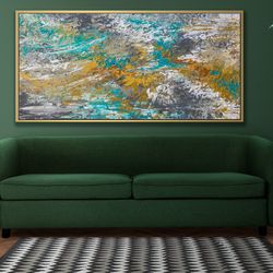 extra large painting on canvas original abstract wall art, handmade home decor for men painting large acrylic art living