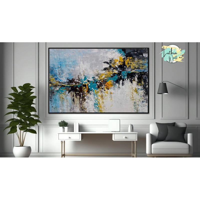 Large Wall Decor Living Room Modern Wall Art Abstract Painting On Canvas Original Acrylic, Custom Size Outdoor wall Art Home Decor Painting.jpg