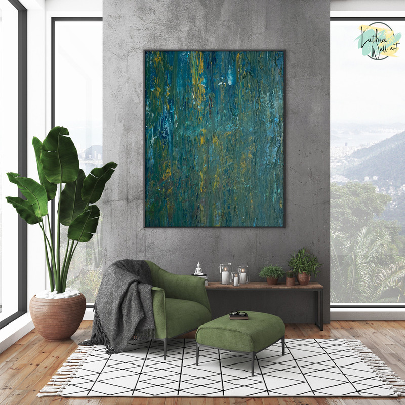 Green Textured Abstract Painting, Original Painting, Canvas Painting, Handmade Painting, Large Original Oil Painting, Home Decor, Wall Art-1.jpg