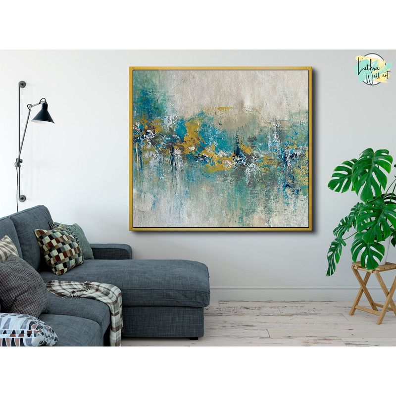 Green Textured Abstract Painting, Original Painting, Canvas Painting, Handmade Painting, Large Original Oil Painting, Home Decor, Wall Art-2.jpg