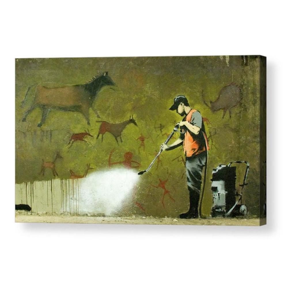 Banksy Erasing History Canvas Box Art A4, A3, A2, A1 ++.jpg