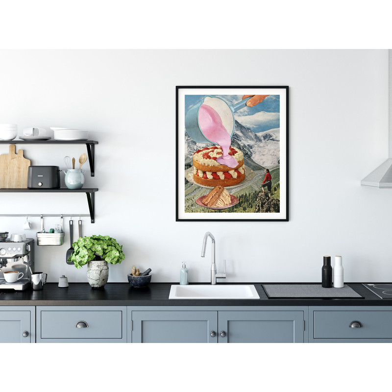 Cake print, kitchen wall decor retro and vintage vibe artwork.jpg