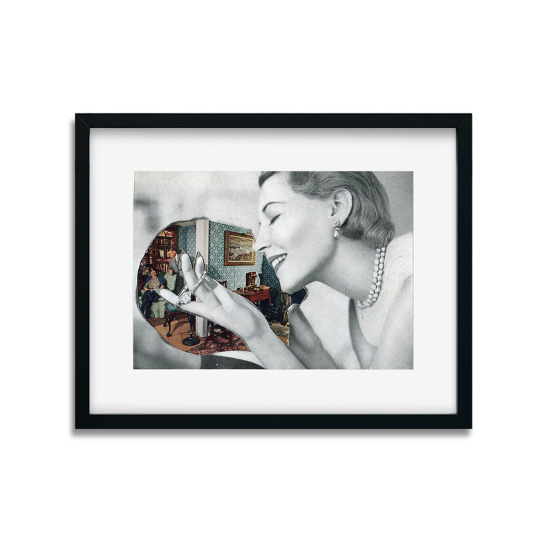 5x7 art print - Couple love print - You are home for me collage art.jpg