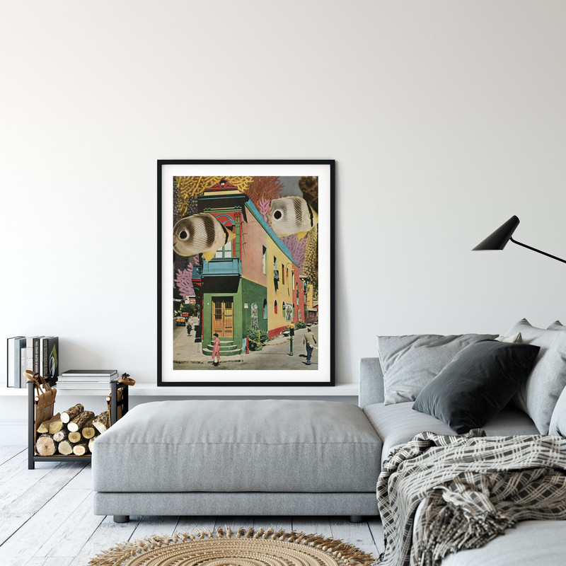 Coloruful print, Pop art poster, Living room wall art, Boho print, Architecture print.jpg