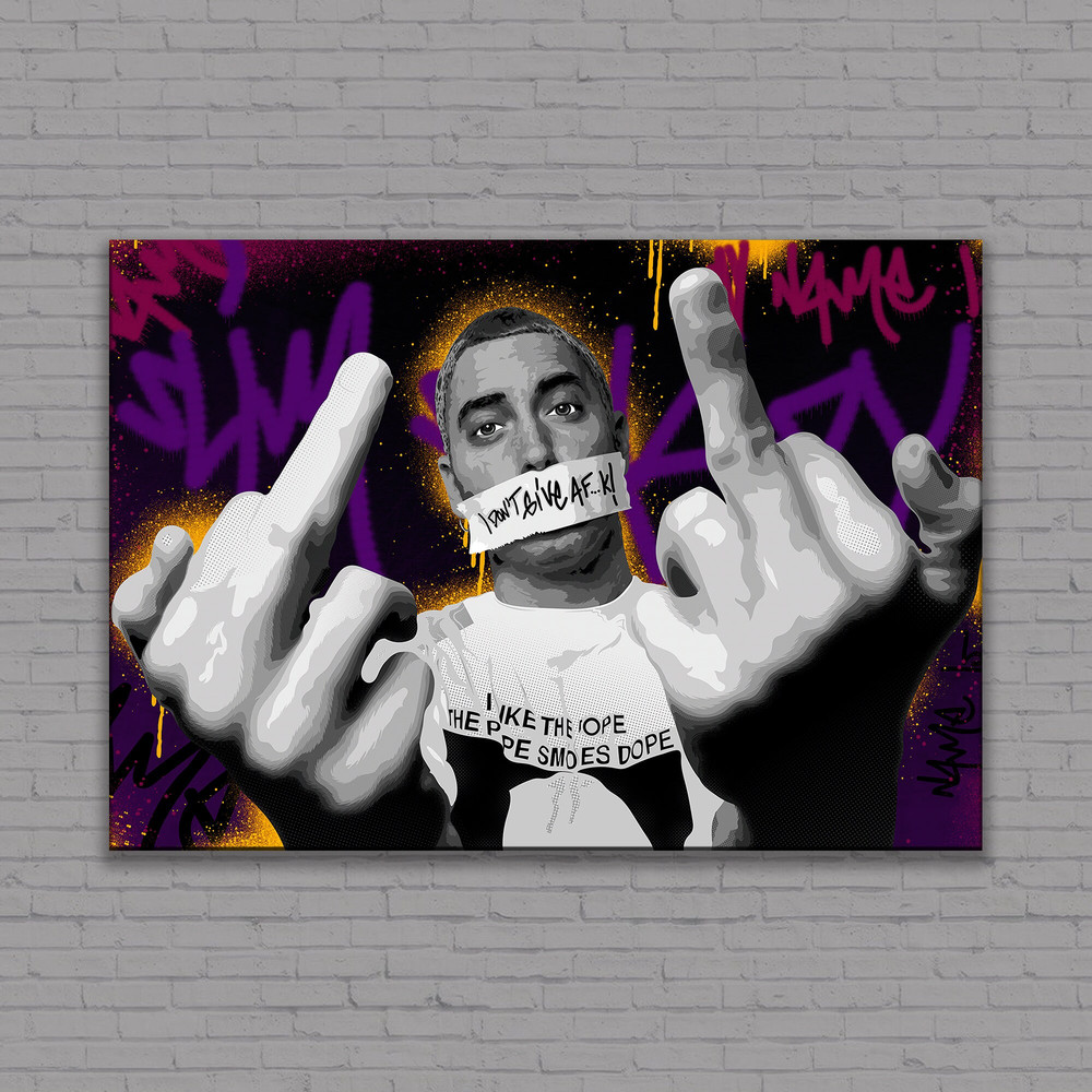 Eminem Canvas Or Poster, Eminem Wall Decor, Eminem Gift, Hip-Hop Artist Poster, Ready To Hang.jpg