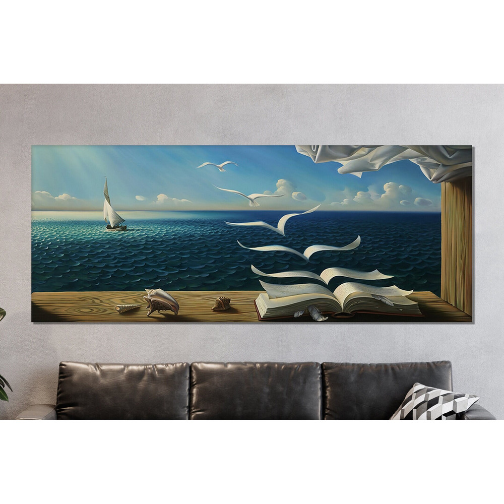 Books Birds Canvas Print, Books Birds Reproduction Modern Poster, Large Rolled Canvas Print, Living Room Wall Art Decor.jpg