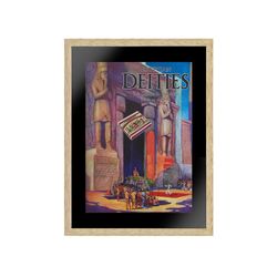 egyptian deities vintage poster, wall art, abstract wall art, modern wall art, poster paper or canvas print, wall decor