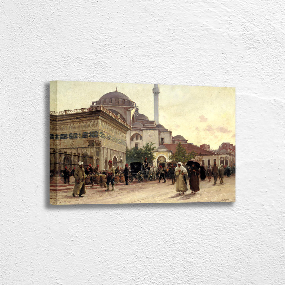 Daily Life in Ottoman Empire Painting Photo Canvas, by Fausto Zonaro, Historical painting, Classical Ottoman, Wall art decor.jpg