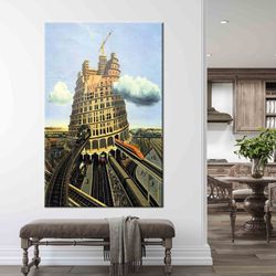 dominique appia le temps des gares, dominique appia poster, le temps des gares wall art, modern canvas art, abstract pos