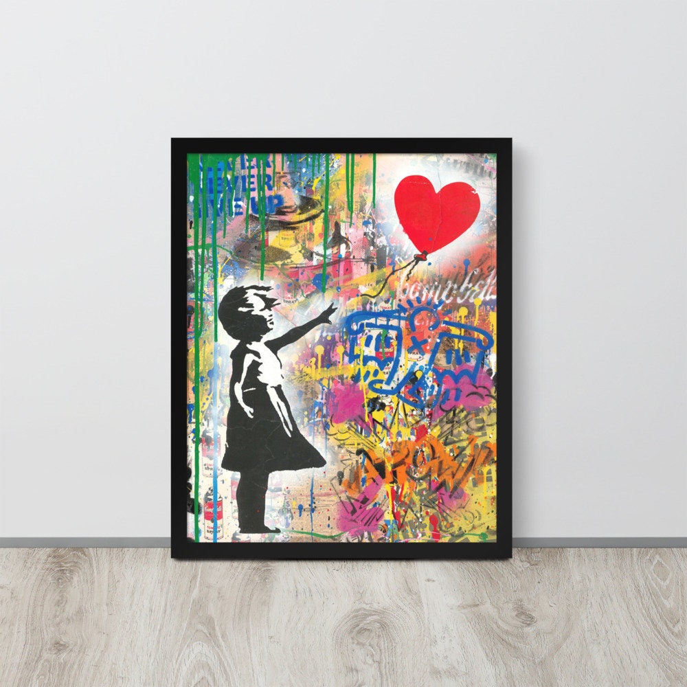 Banksy Digital Download Balloon Girl Banksy Digital Print Print There is Always Hope Banksy Graffiti Street Art Colorful Print.jpg