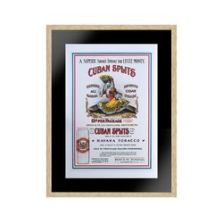 cuban splits advertising vintage poster, wall art, abstract wall art, modern wall art,poster paper or canvas print, wall