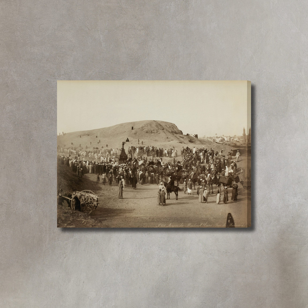 Arrival of the Mahmal in Cairo, Sacred Carpet of Muhammad Photo Print Canvas, Past auction, Historical painting, Wall art decor.jpg