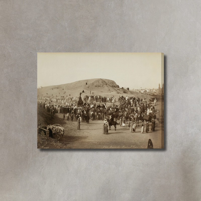 Arrival of the Mahmal in Cairo, Sacred Carpet of Muhammad Photo Print Canvas, Past auction, Historical painting, Wall art decor.jpg