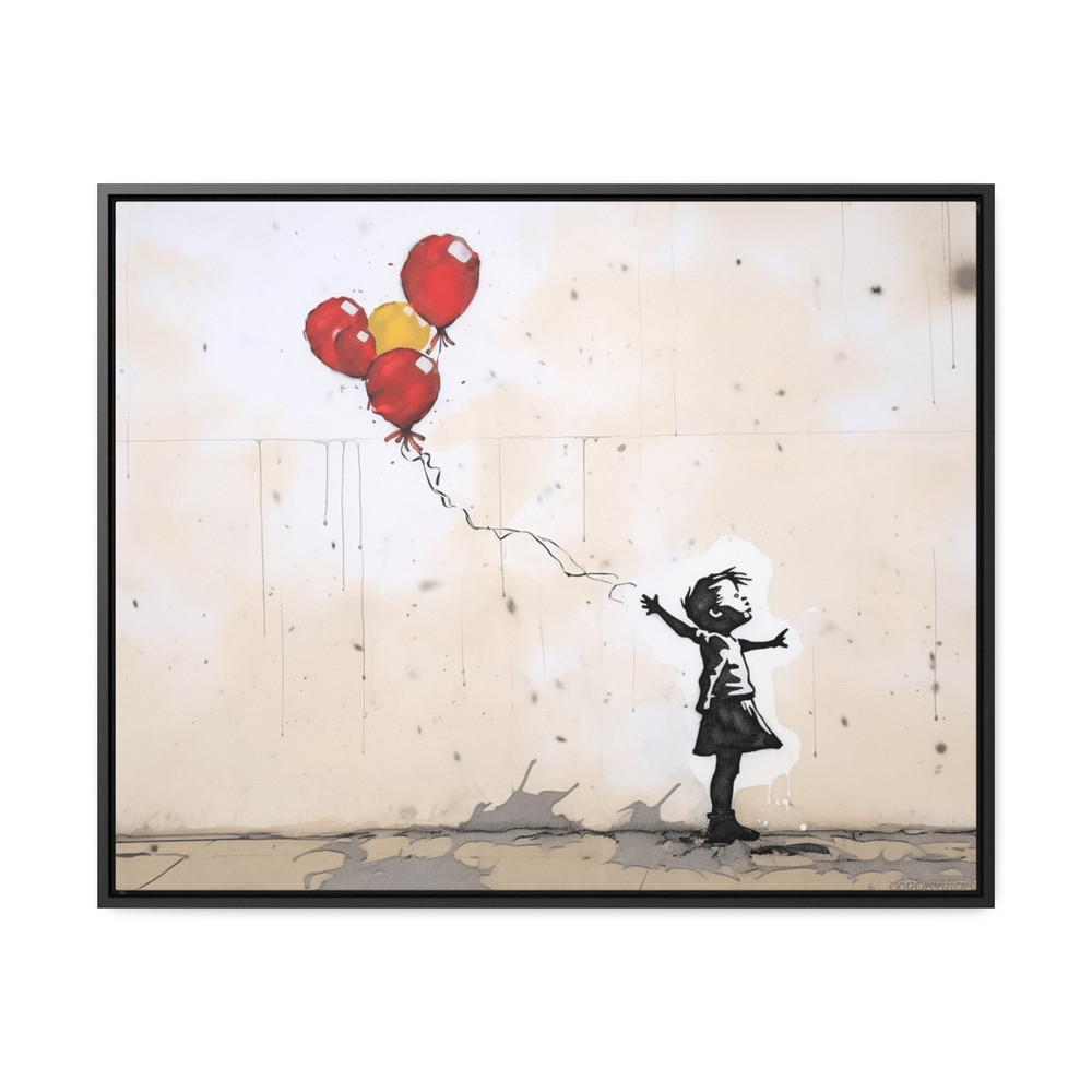 Banksy Canvas Wall Art Girl With Balloon Banksy Canvas Banksy Girl With Balloon Banksy Girl With Balloon Canvas Horizontal Frame.jpg
