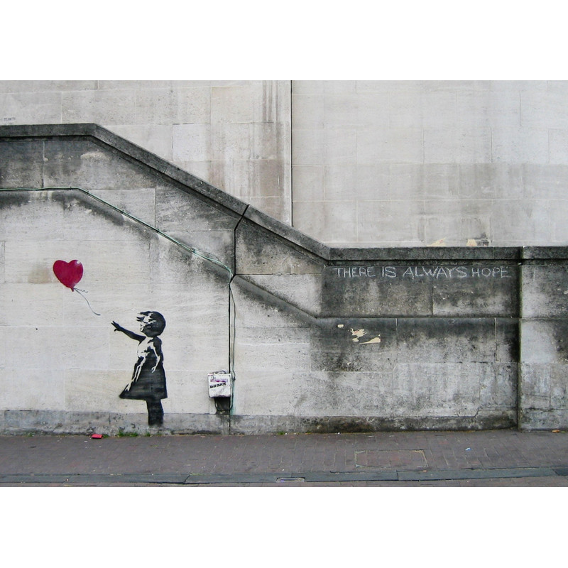 Banksy canvas print, There Is Always Hope, Balloon Girl, Various Sizes, Giclee Print on Canvas, flat print, not framed or stretched.jpg