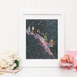 a4 print, adventure print, universe prints, space, children art, nursery wall art, travel gift, travel poster, inspirati