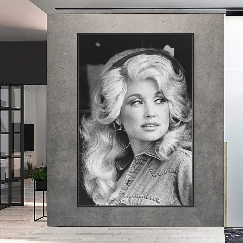 Dolly Parton Art, Dolly Parton Canvas Or Poster, County Music Poster, Black and White Old Hollywood Poster, Music Lover, County Music Lover.jpg