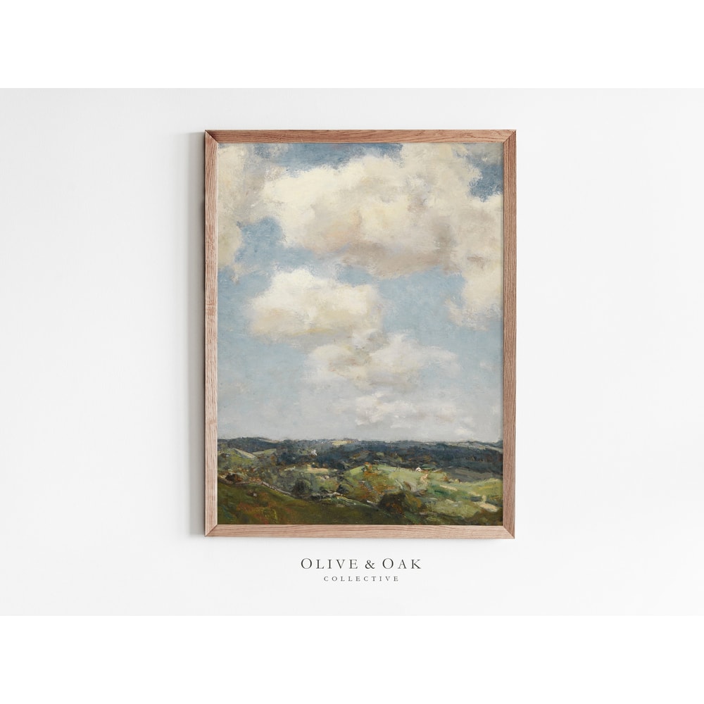 Summer Landscape Painting PRINTABLE Landscape Horizon Painting Printable Art #488.jpg