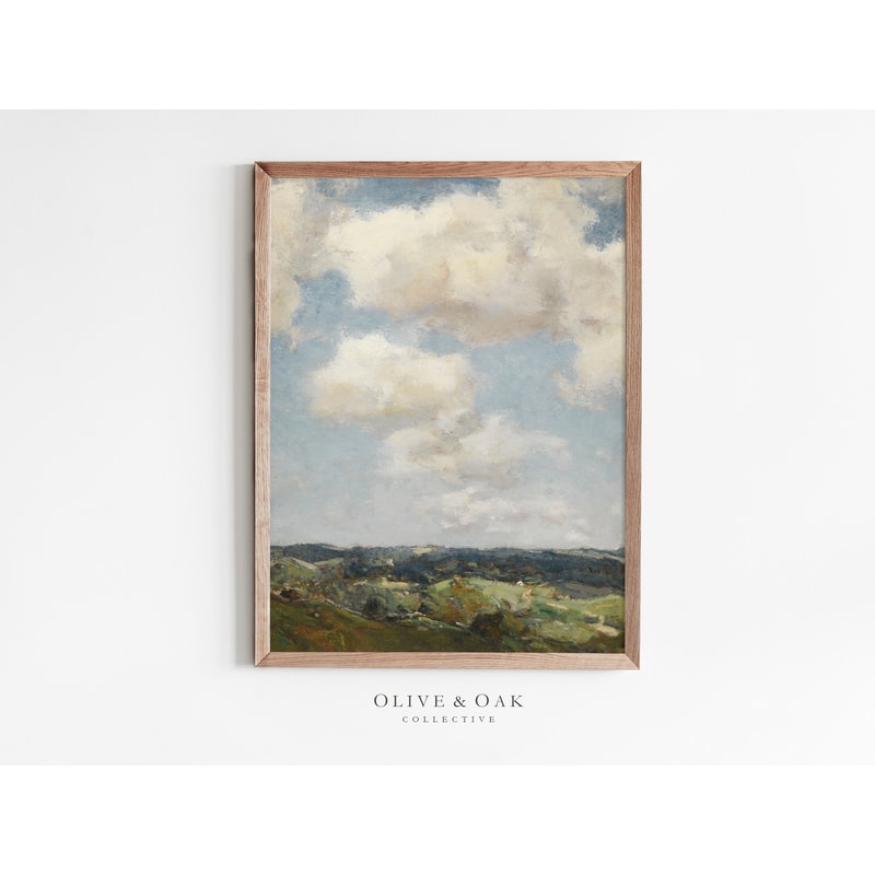 Summer Landscape Painting PRINTABLE Landscape Horizon Painting Printable Art #488.jpg