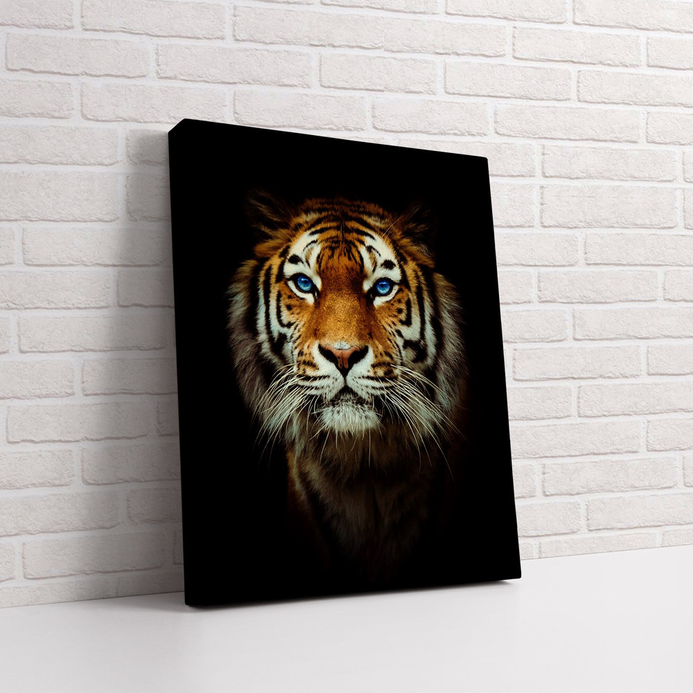 Tiger Canvas Wall Art, Animal Painting, Tiger Rolled Canvas, Animal Canvas Wall Art, Tiger Poster, Ready to Hang.jpg