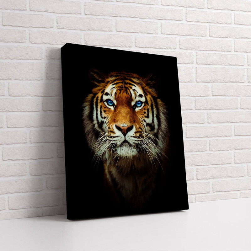 Tiger Canvas Wall Art, Animal Painting, Tiger Rolled Canvas, Animal Canvas Wall Art, Tiger Poster, Ready to Hang.jpg