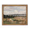 Vintage Framed Canvas Art   Framed Vintage Print  Vintage Spring Painting  Lakehouse Landscape  Art Farmhouse print #LAN-124.jpg