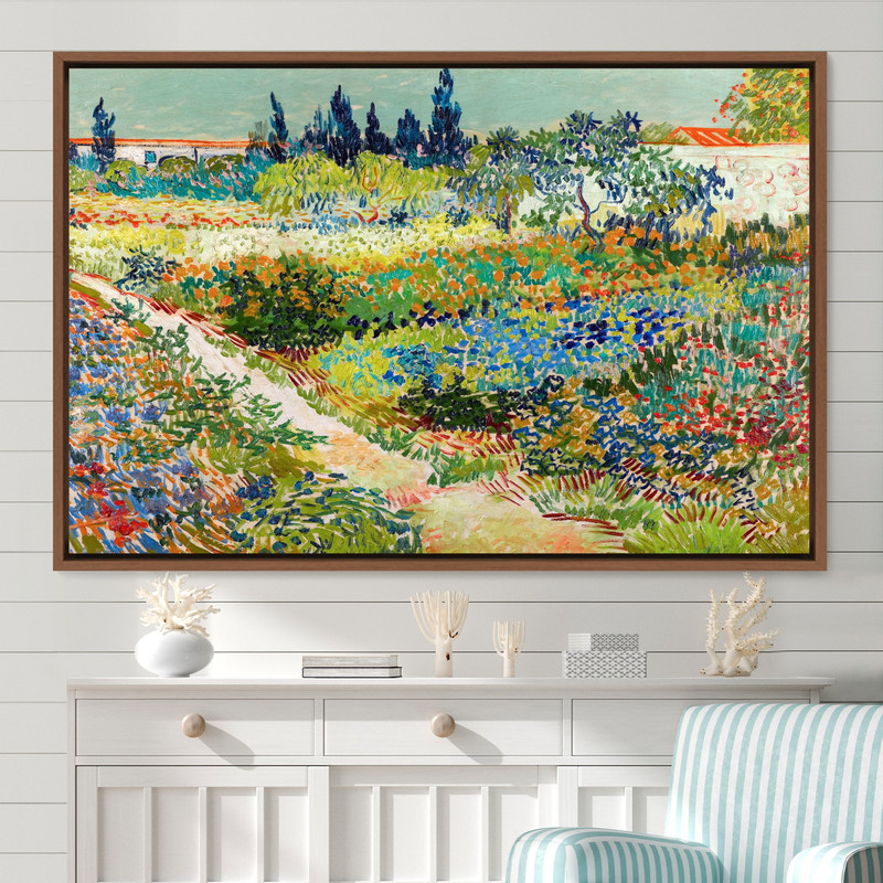 Vincent Van Gogh Garden in Arles Canvas Art Print, Frame Large Wall Art, Green Art, Vintage Art, Minimalist Art, Gift, Wall Decor.jpg