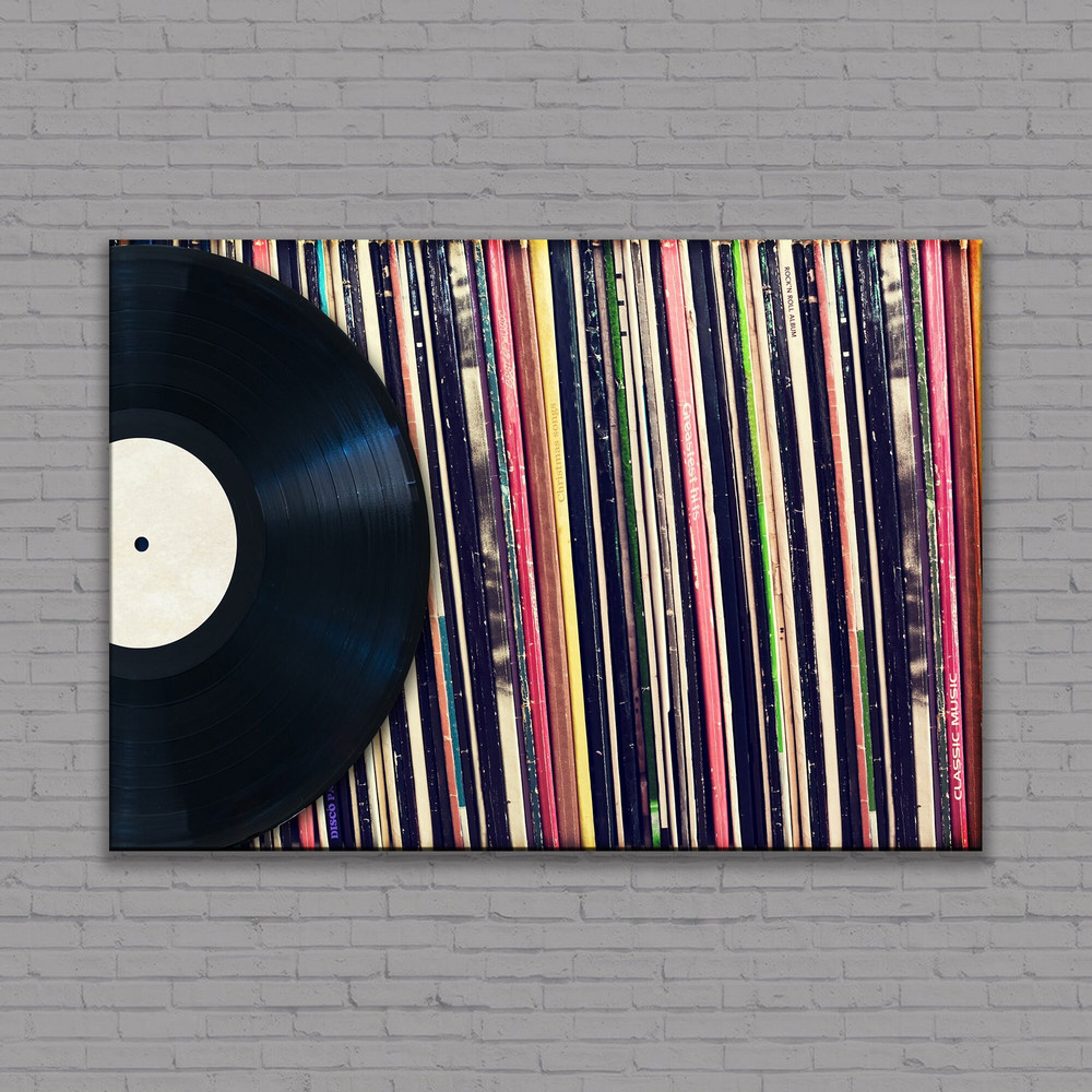 Vinyl record Canvas wall Art, Music decor Vintage Vinyl Covers Poster print, Album collection, Music Large canvas art Music gifts.jpg