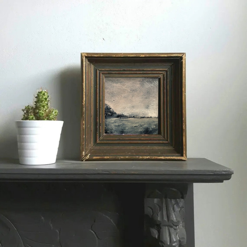 Subdued Abstract Landscape original oil painting Minimalist Landscape art Countryside small landscape painting Farmhouse decor art.jpg