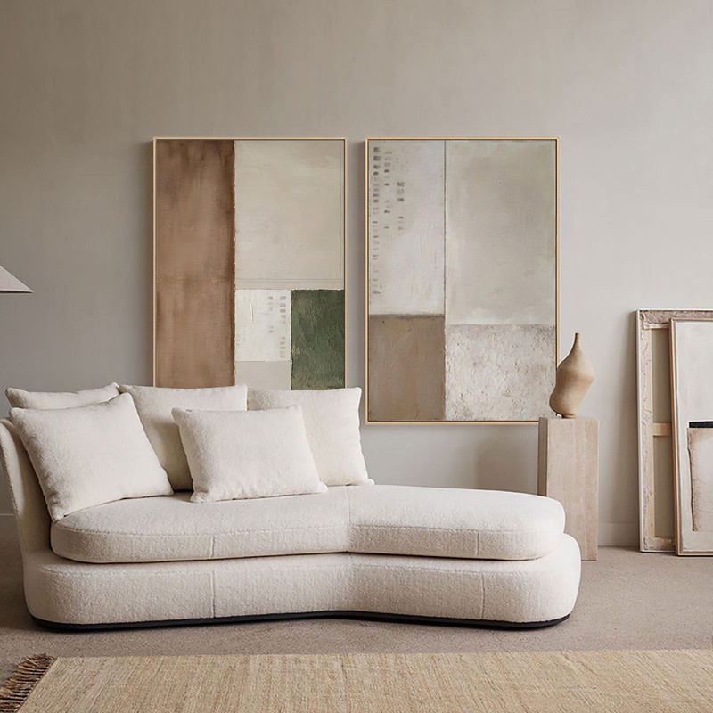 Set of 2 brown textured wall art 2 piece beige and brown wall art a pair of beige brown minimalist painting on canvas for livingroom.jpg