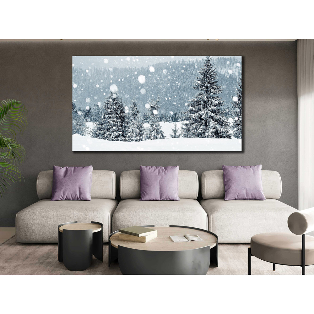 Winter Landscape Print Art, Winter Forest Canvas Painting, Tree Wall Art, Nature Wall Decor, Home Gift Art Canvas, Snow Printable Art.jpg