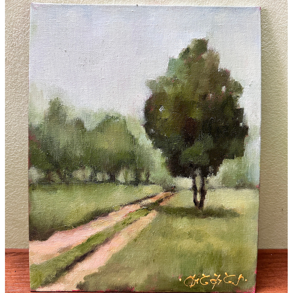 Summer Painting Landscape Original Art Countryside Original Painting Rustic Painting Farm Oil Painting Kitchen Wall Art Vintage Style Art.jpg