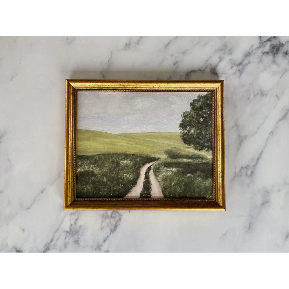 THE JOURNEY Art Print - Unframed Landscape Oil Painting Print - Oil Painting Countryside - Pasture Oil Painting - Small Landscape Painting.jpg
